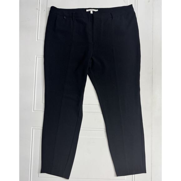 Avec Les Filles Pants - Avec Les Filles Anthropologie Womens 14 Black Straight Leg Ankle Pants Trousers
